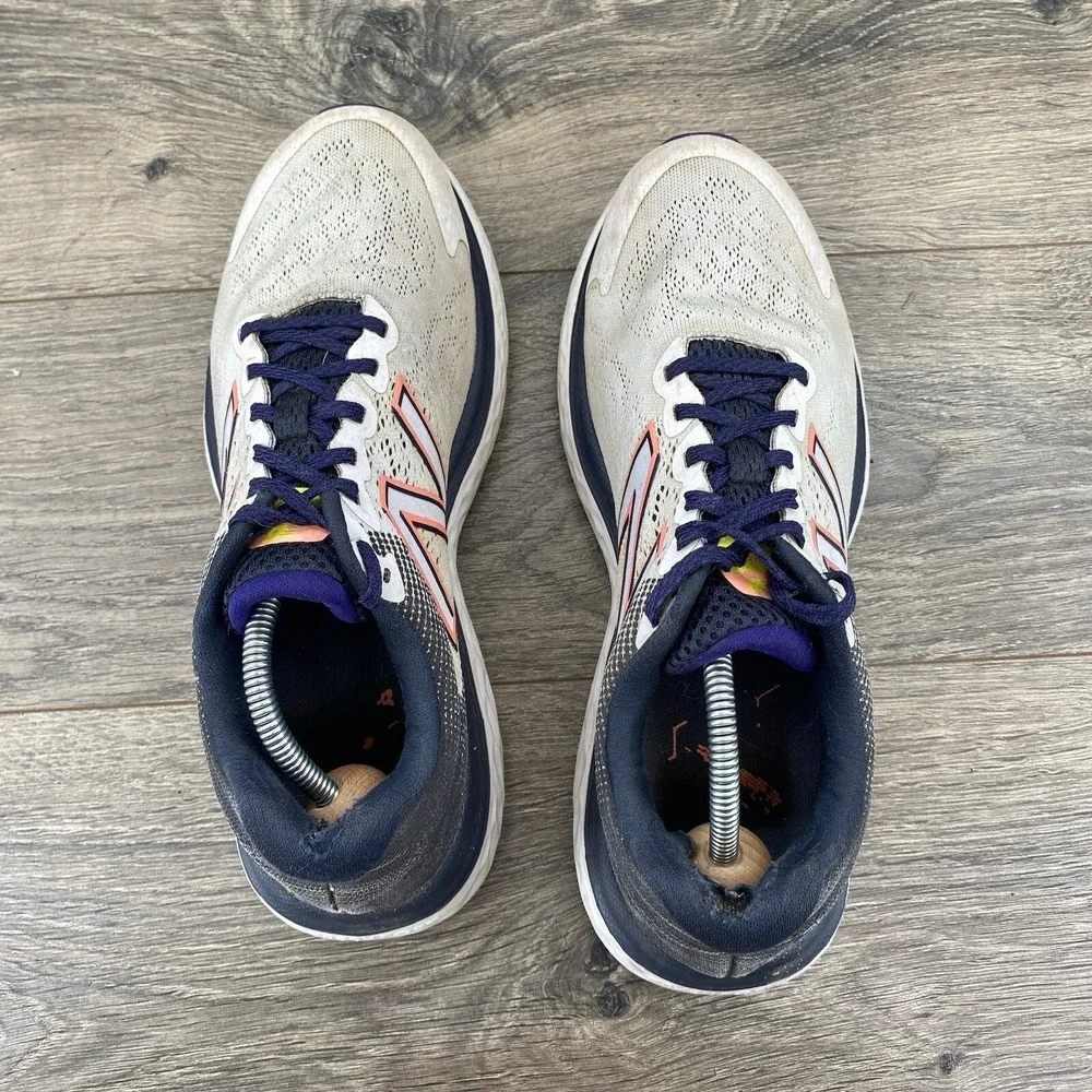 New Balance 680 Fresh Foam Women's Running Shoes Size 8 White Blue Walking - Picture 8 of 13